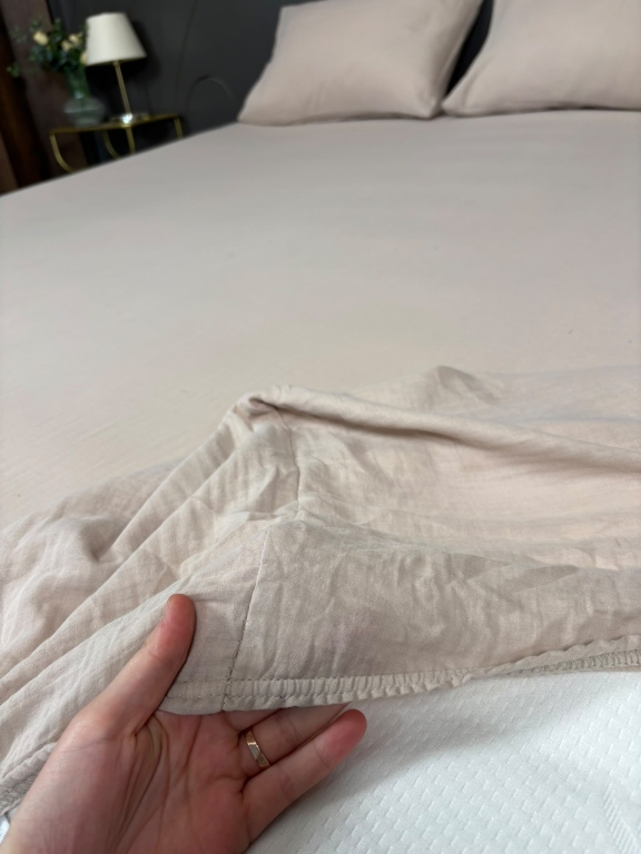 SARRA HOME MÜSLİN ÇİFT KİŞİLİK LASTİKLİ ÇARŞAF TAKIMI