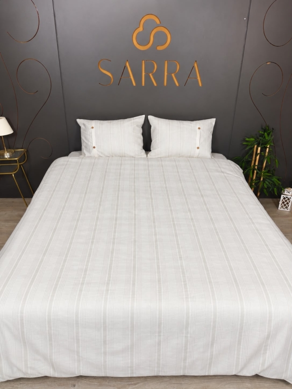 SARRA HOME ÇİFT KİŞİLİK ARMÜRLÜ PAMUK SATEN NEVRESİM TAKIMI