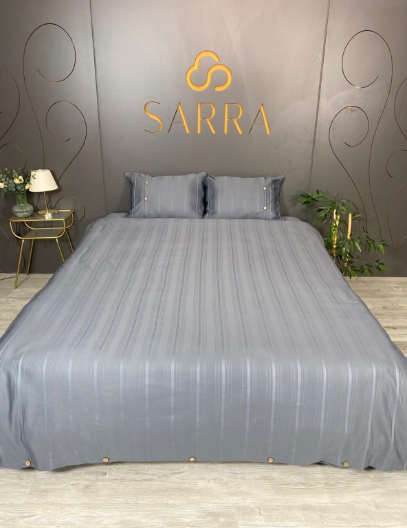 SARRA HOME ÇİFT KİŞİLİK ARMÜRLÜ PAMUK SATEN NEVRESİM TAKIMI