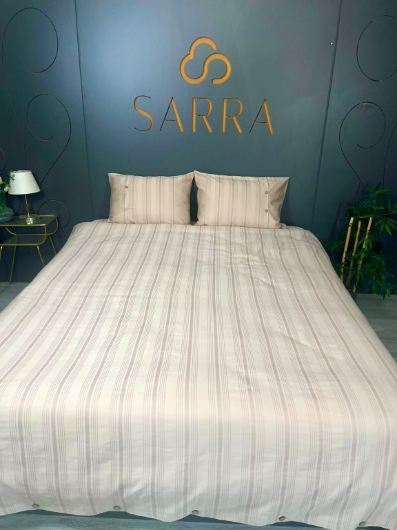 SARRA HOME ÇİFT KİŞİLİK ARMÜRLÜ PAMUK SATEN NEVRESİM TAKIMI