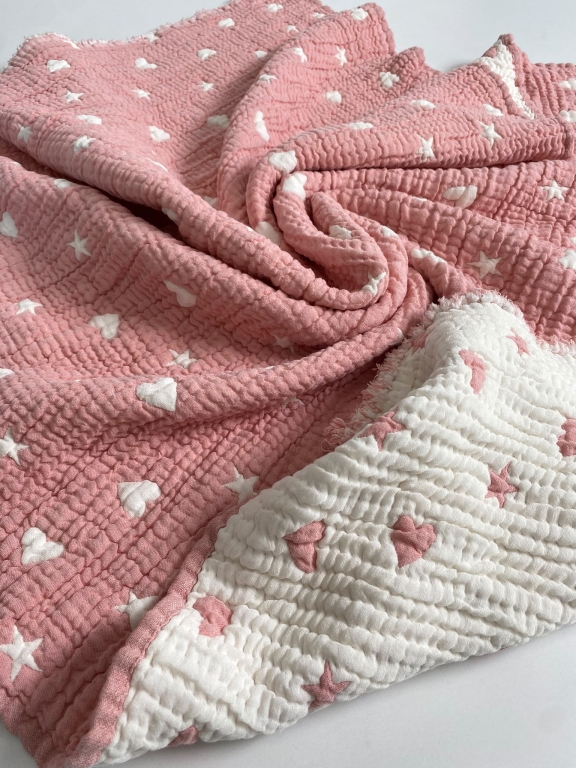 SARRA HOME DESENLİ MÜSLİN BEBEK ÖRTÜSÜ