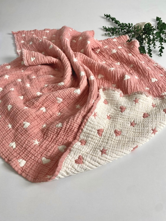 SARRA HOME DESENLİ MÜSLİN BEBEK ÖRTÜSÜ