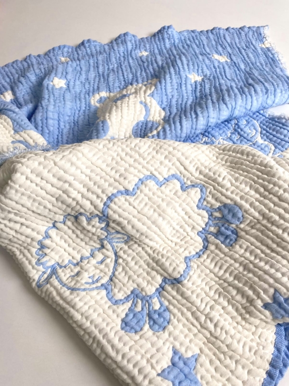 SARRA HOME DESENLİ MÜSLİN BEBEK ÖRTÜSÜ