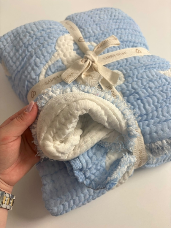 SARRA HOME DESENLİ MÜSLİN BEBEK ÖRTÜSÜ