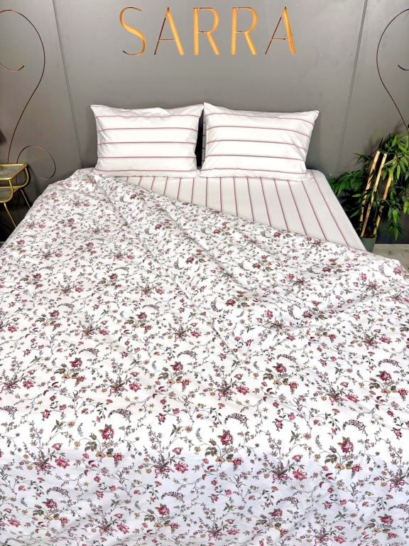SARRA HOME ÇİFT KİŞİLİK POPLİN NEVRESİM TAKIMI - AÇELYA