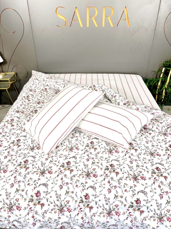SARRA HOME ÇİFT KİŞİLİK POPLİN NEVRESİM TAKIMI - AÇELYA