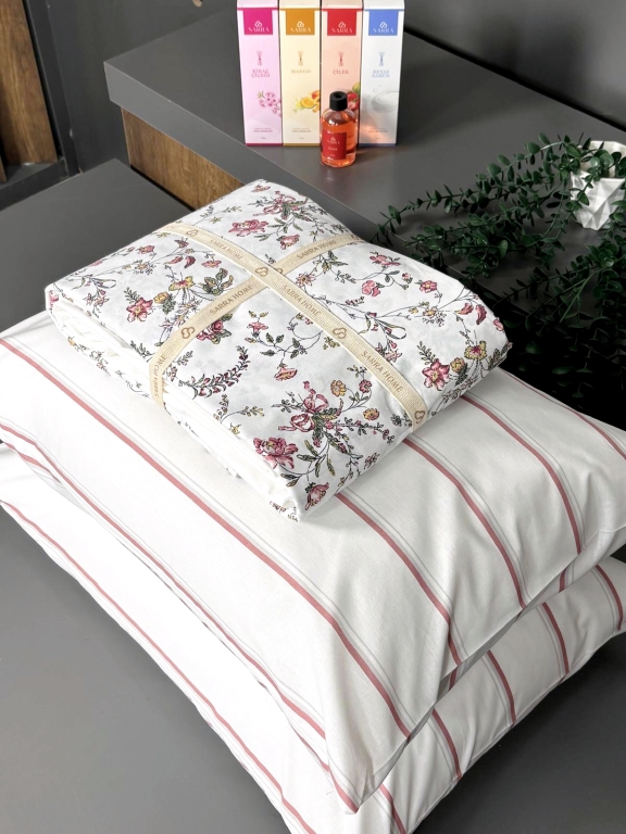 SARRA HOME ÇİFT KİŞİLİK POPLİN NEVRESİM TAKIMI - AÇELYA