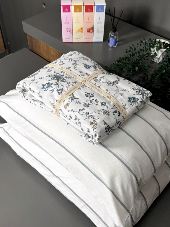 SARRA HOME ÇİFT KİŞİLİK POPLİN NEVRESİM TAKIMI - AÇELYA