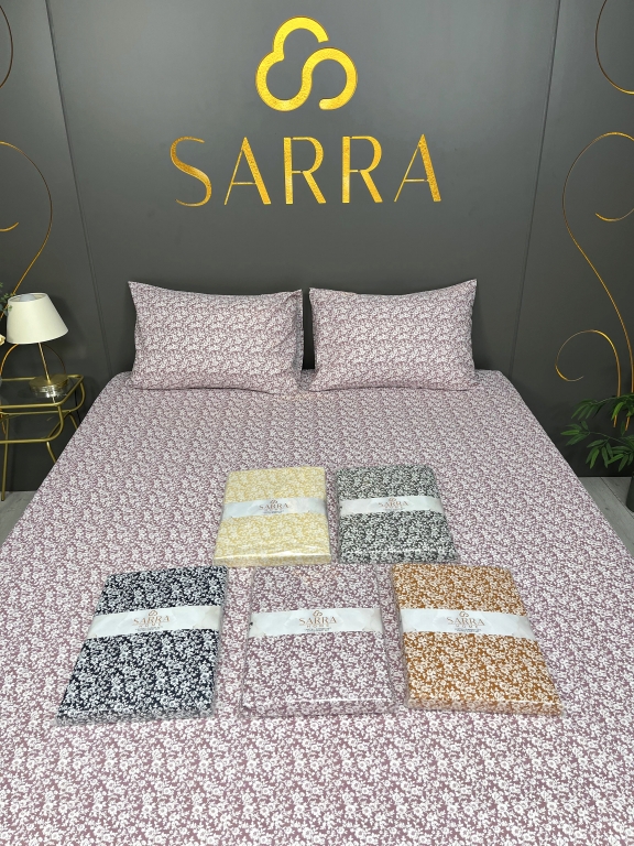 SARRA HOME FLORA ÇİFT KİŞİLİK EKO LASTİKLİ ÇARŞAF SETİ