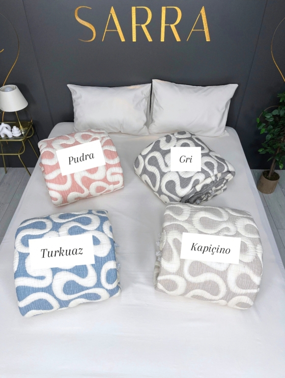 SARRA HOME ÇİFT KİŞİLİK MÜSLİN YORGAN TAKIMI