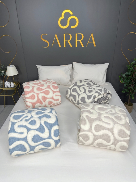SARRA HOME ÇİFT KİŞİLİK MÜSLİN YORGAN TAKIMI
