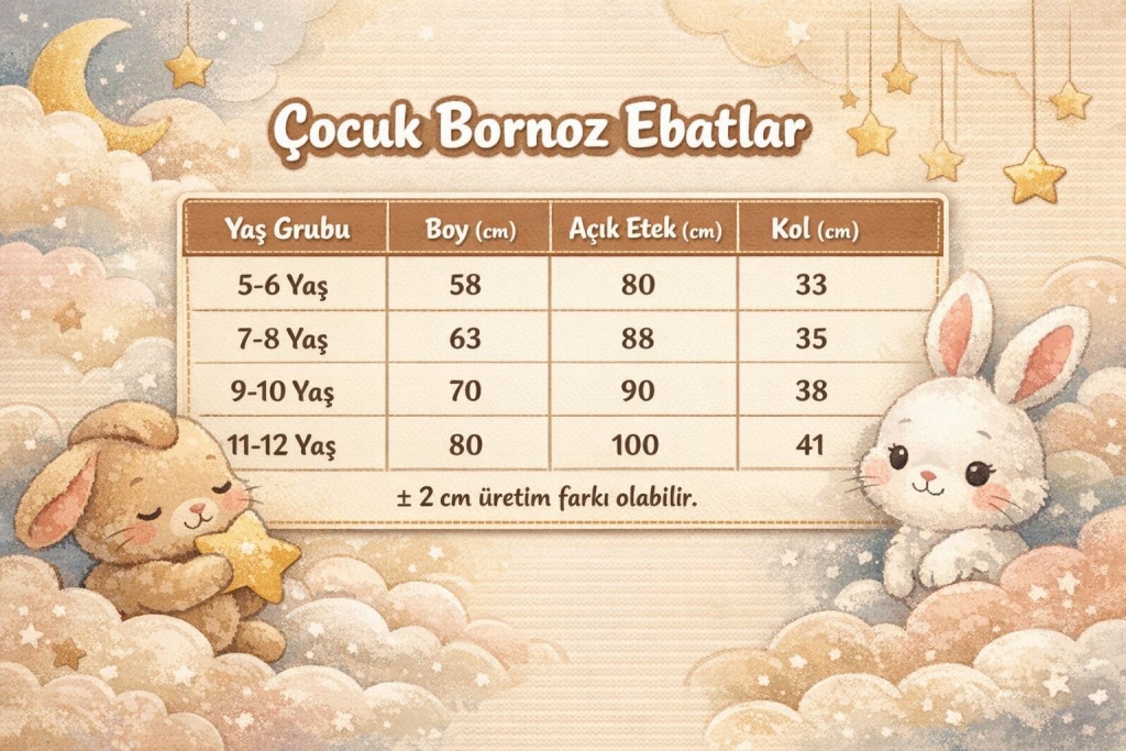 ÇOCUK BORNOZU 7-8 YAŞ