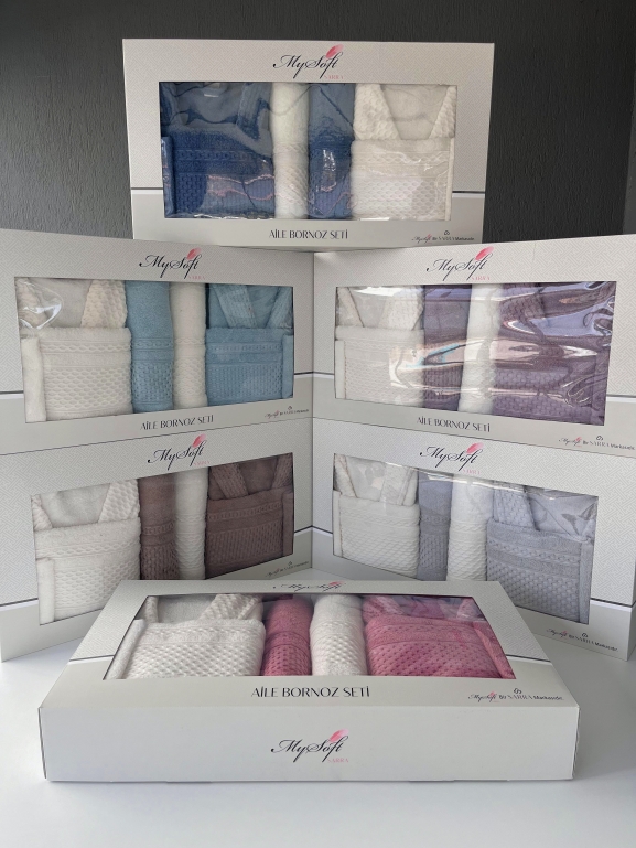 MYSOFT AİLE BORNOZ SETİ