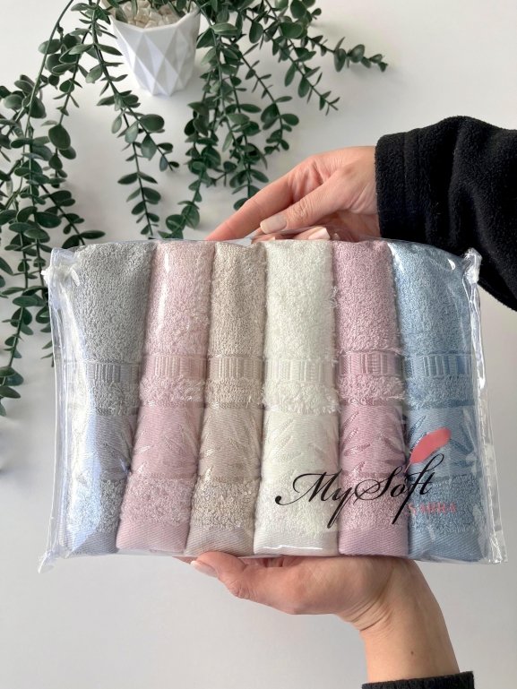MYSOFT 30X50 6'LI PVC BAMBU HAVLU