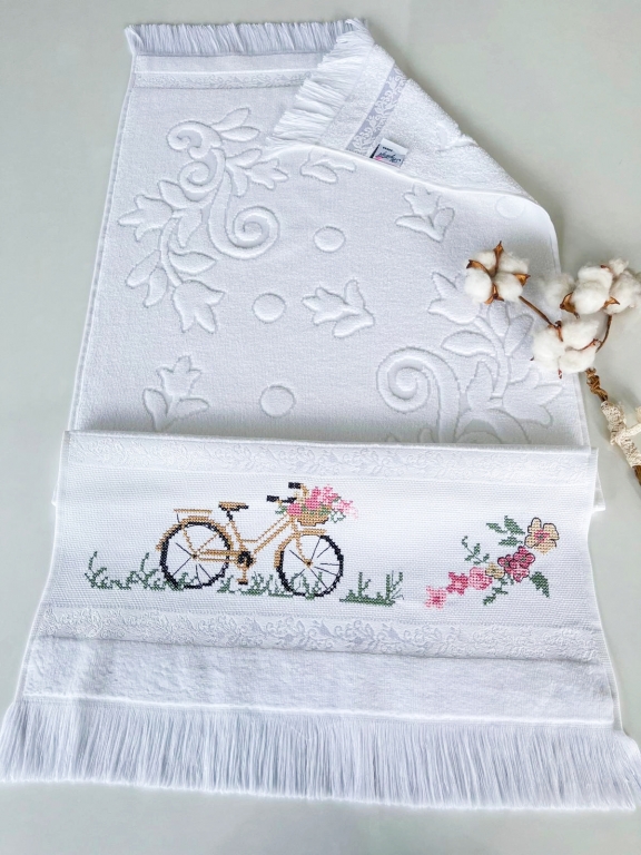 50x90 MYSOFT 6 LI NAKIŞLI HAVLU - BİSİKLET