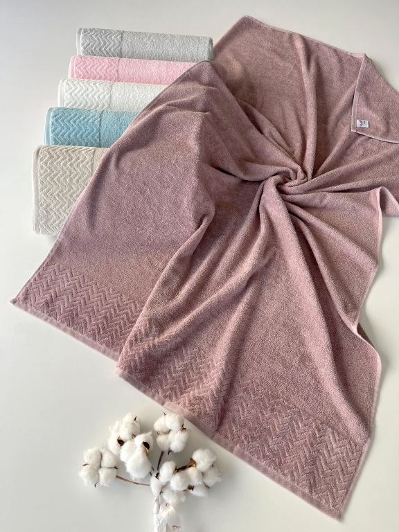 90x150 MYSOFT ZİKZAK BANYO HAVLUSU