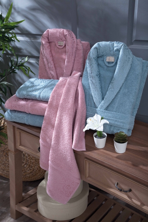 SARRA HOME ESRA AİLE BORNOZ SETİ