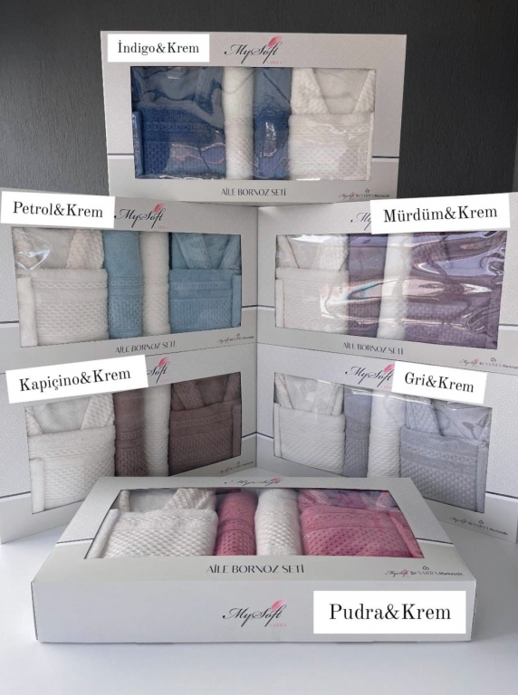 MYSOFT AİLE BORNOZ SETİ
