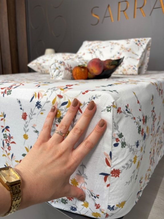 SARRA HOME BAHAR 160x200 EKO LASTİKLİ ÇARŞAF SETİ