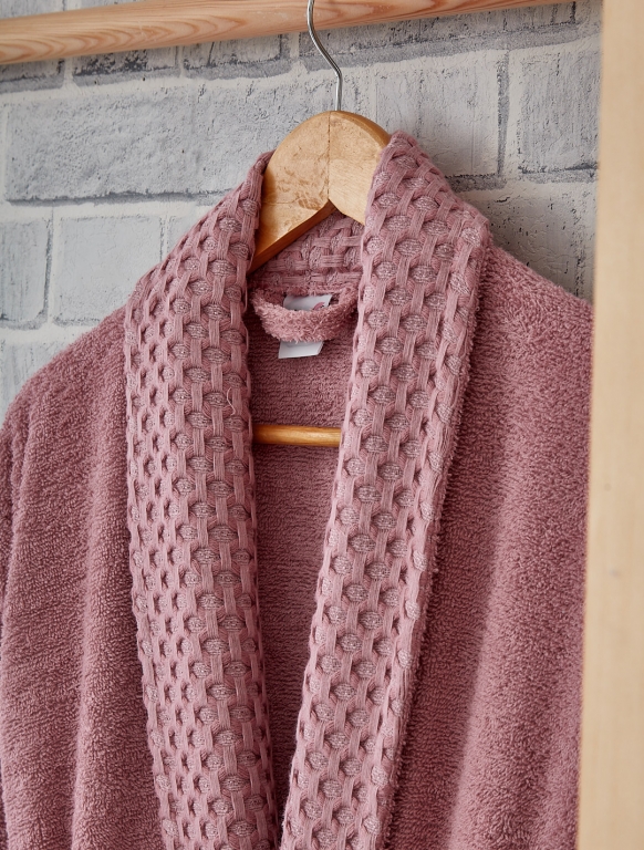 MYSOFT PETEK TEKLİ BORNOZ SETİ