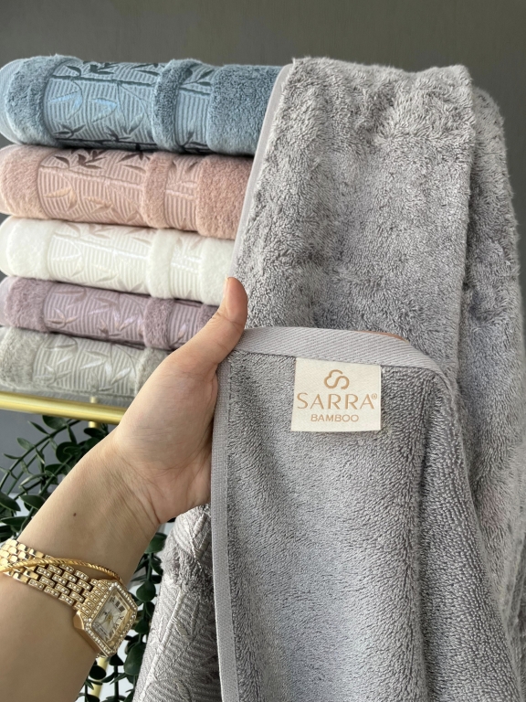 90X150 SARRA BAMBU BANYO HAVLUSU