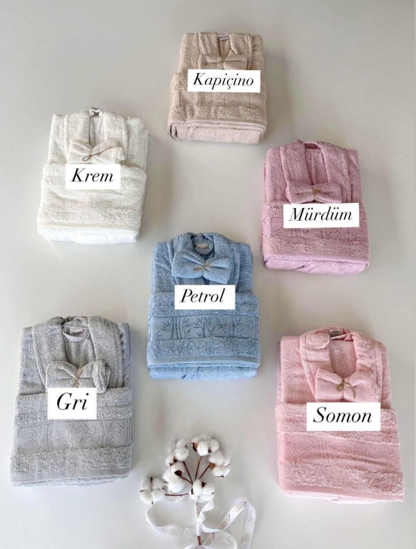 MYSOFT BAMBU TEKLİ BORNOZ SETİ