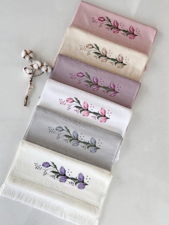 50x90 MYSOFT 6 LI NAKIŞLI HAVLU - LALE