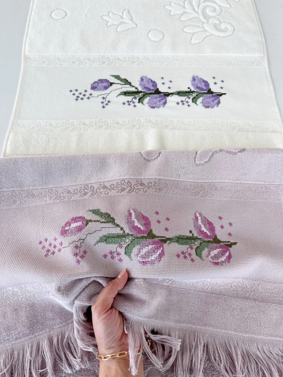 50x90 MYSOFT 6 LI NAKIŞLI HAVLU - LALE