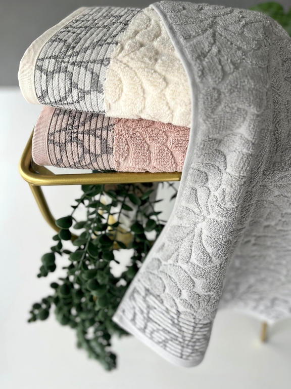 50x90 SARRA 3'LÜ SARE DİKİŞLİ DAMLA HAVLU