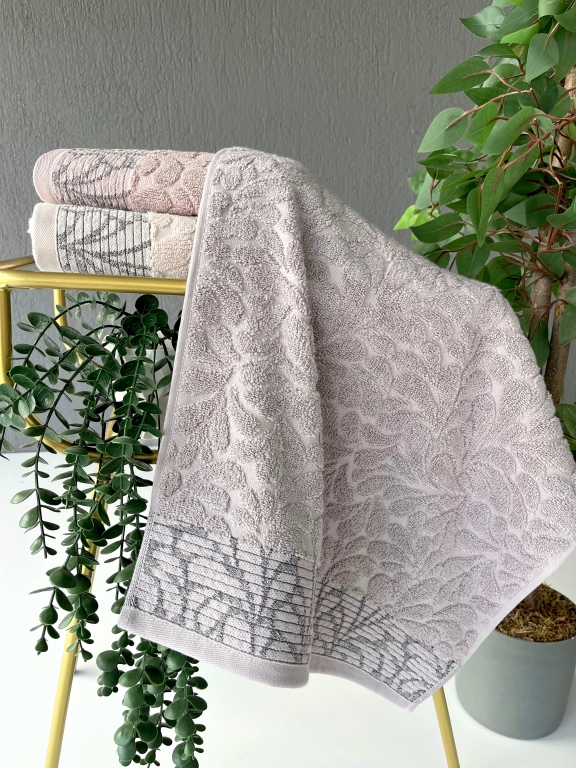 50x90 SARRA 3'LÜ SARE DİKİŞLİ DAMLA HAVLU