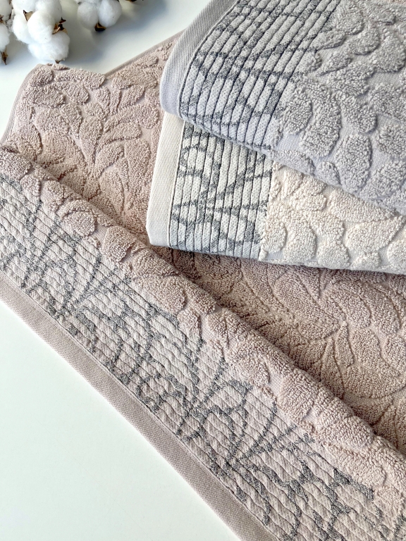 50x90 SARRA 3'LÜ SARE DİKİŞLİ DAMLA HAVLU