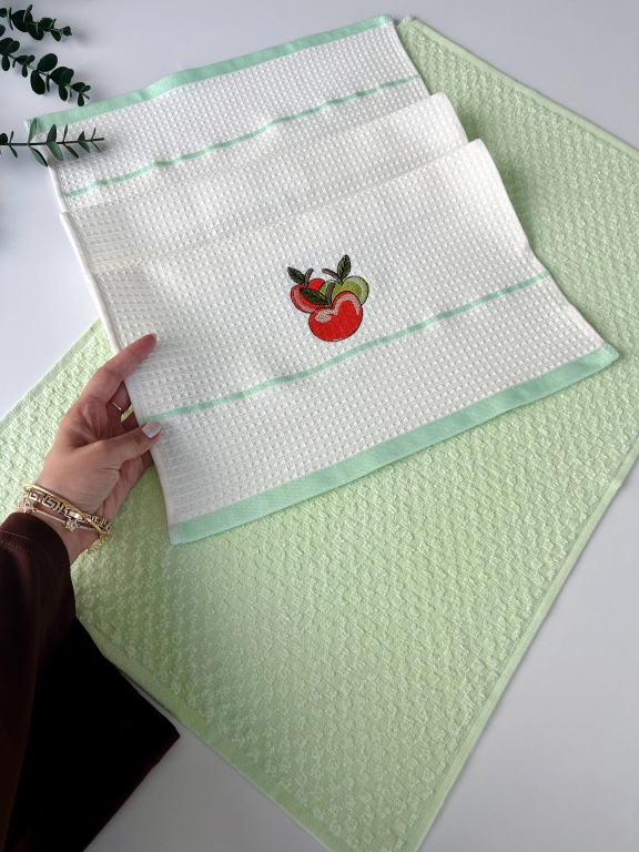 SARRA 40X60 2'Lİ NAKIŞLI KURULAMA BEZİ