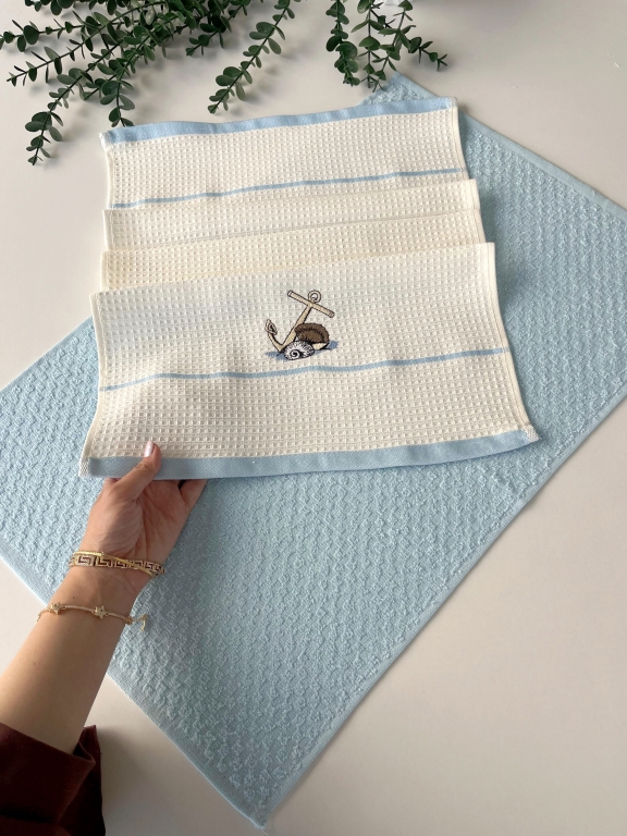SARRA 40X60 2'Lİ NAKIŞLI KURULAMA BEZİ