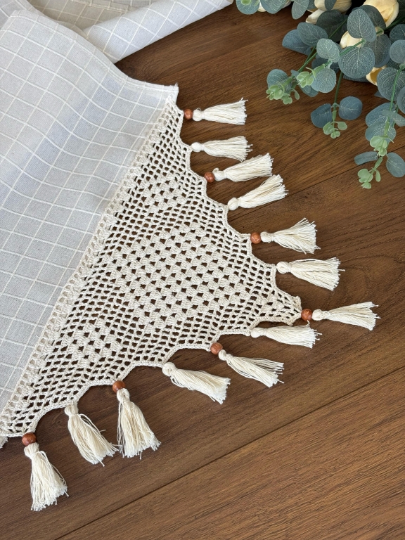 SARRA 40X190 NATURAL EL İŞİ DANTELLİ RANIR