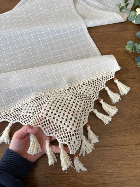 SARRA 40X190 NATURAL EL İŞİ DANTELLİ RANIR