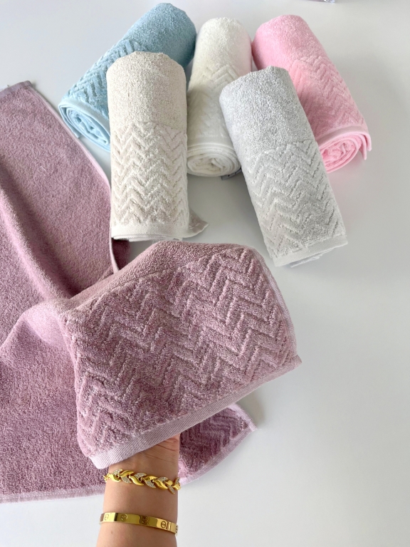 50X90 MYSOFT 6'LI RENKLİ HAVLU - ZİKZAK