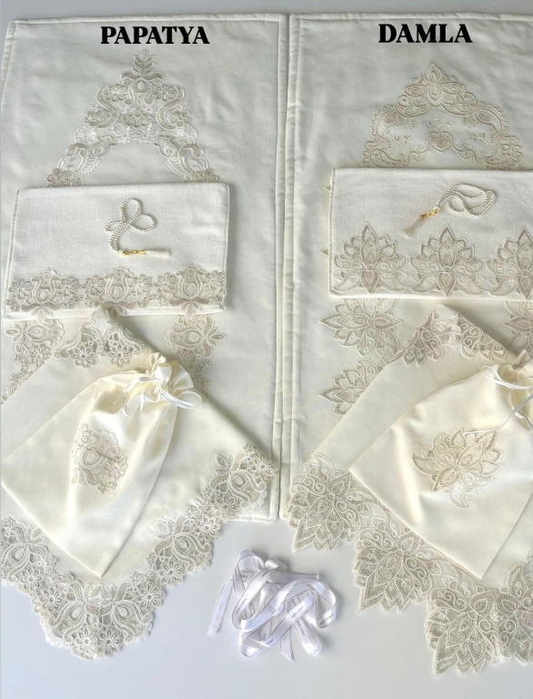 SARRA 5 PARÇA FRANSIZ GÜPÜRLÜ SECCADE SETİ