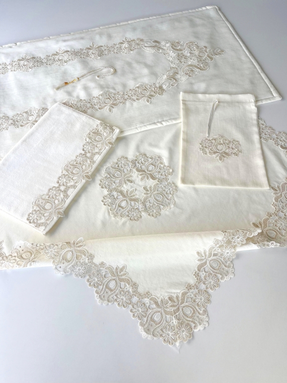 SARRA 5 PARÇA FRANSIZ GÜPÜRLÜ SECCADE SETİ