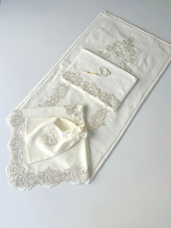 SARRA 5 PARÇA FRANSIZ GÜPÜRLÜ SECCADE SETİ