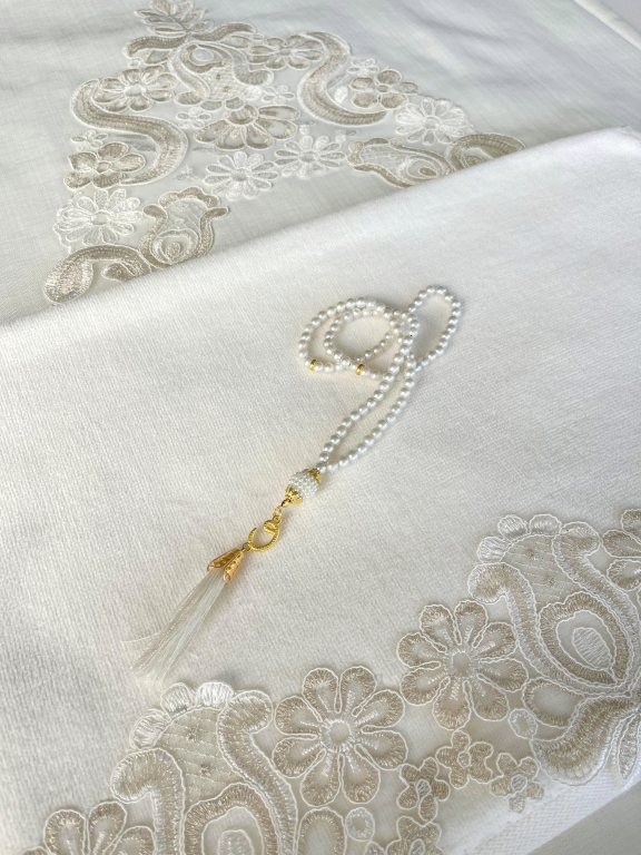 SARRA 5 PARÇA FRANSIZ GÜPÜRLÜ SECCADE SETİ