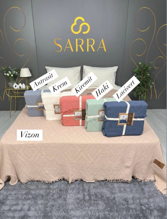 SARRA HOME AURA ÇİFT KİŞİLİK MÜSLİN ÖRTÜ
