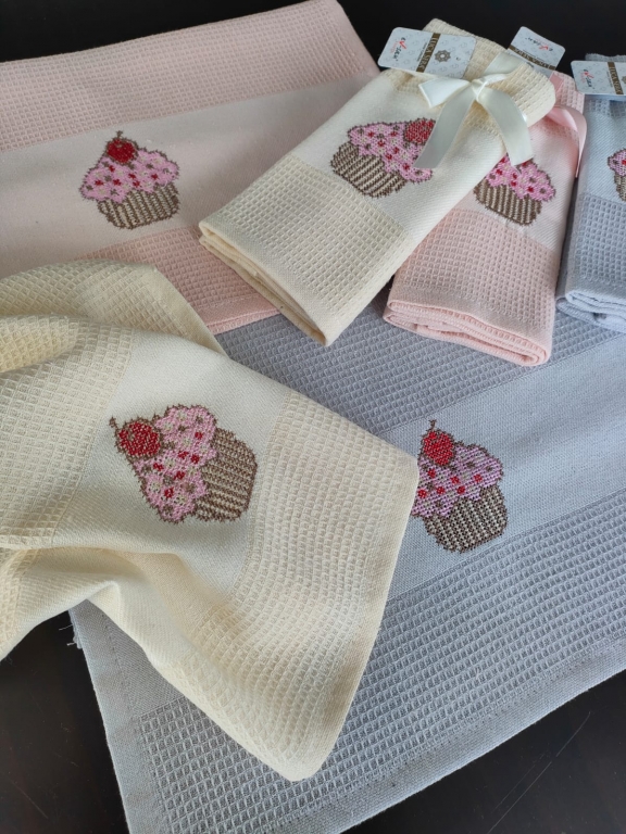 40X60 MYSOFT 6’LI RENKLİ KURULAMA BEZİ - CUPCAKE