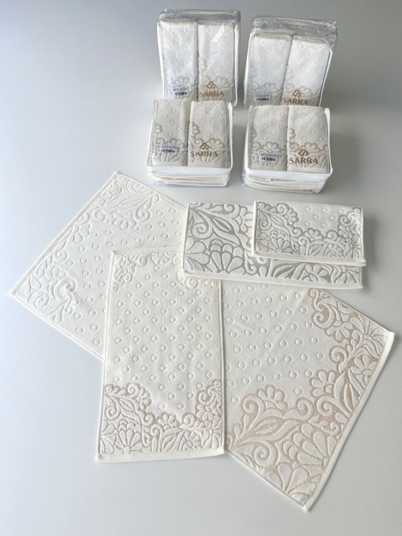 SARRA ANALI KIZLI FİRUZE PVC 4'LÜ HAVLU SETİ