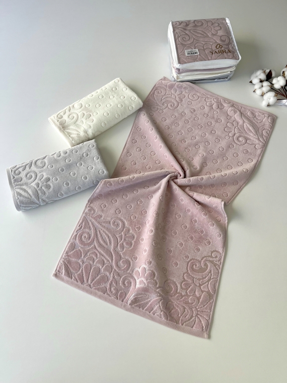 50x90 SARRA RENKLİ FİRUZE 3'LÜ HAVLU