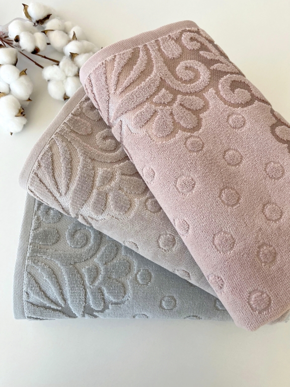 50x90 SARRA RENKLİ FİRUZE 3'LÜ HAVLU