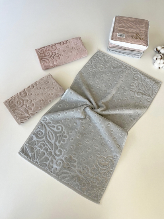 50x90 SARRA RENKLİ FİRUZE 3'LÜ HAVLU