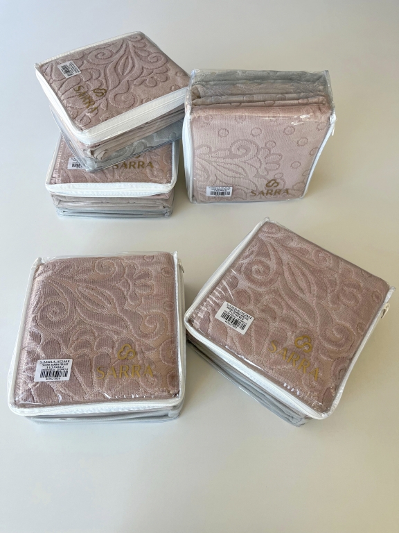 50x90 SARRA RENKLİ FİRUZE 3'LÜ HAVLU