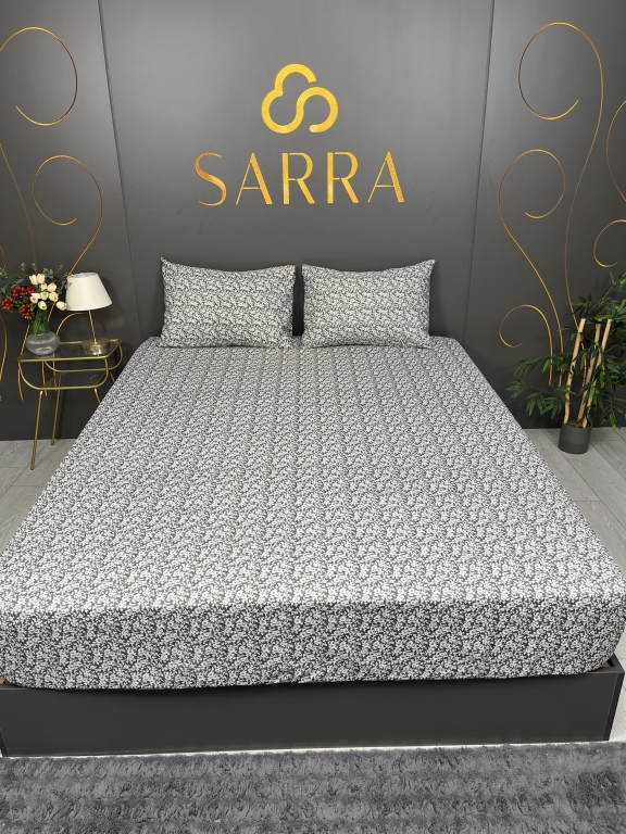 SARRA HOME FLORA ÇİFT KİŞİLİK EKO LASTİKLİ ÇARŞAF SETİ