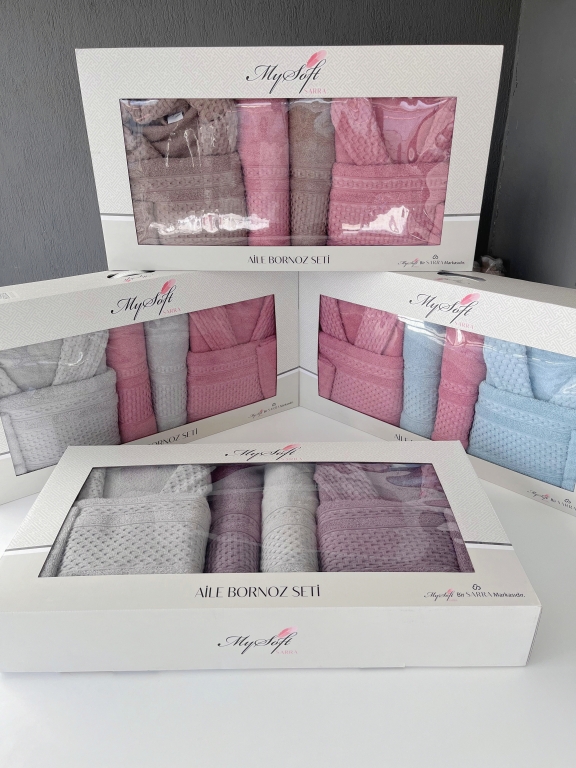 MYSOFT AİLE BORNOZ SETİ