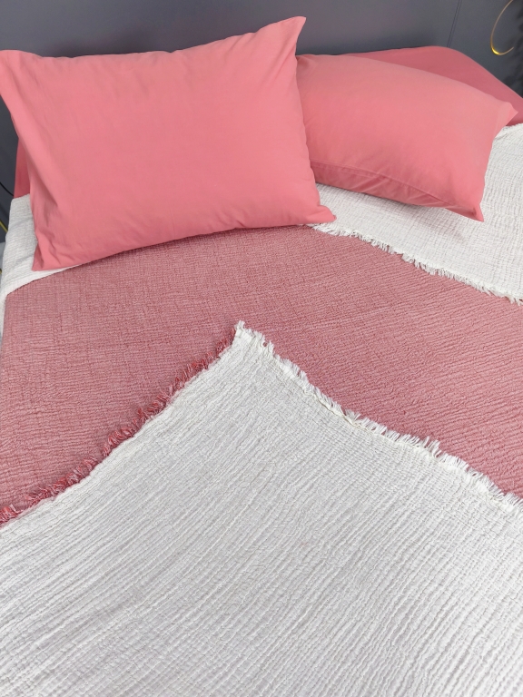 SARRA 160X240 TEK KİŞİLİK MÜSLİN YATAK ÖRTÜSÜ